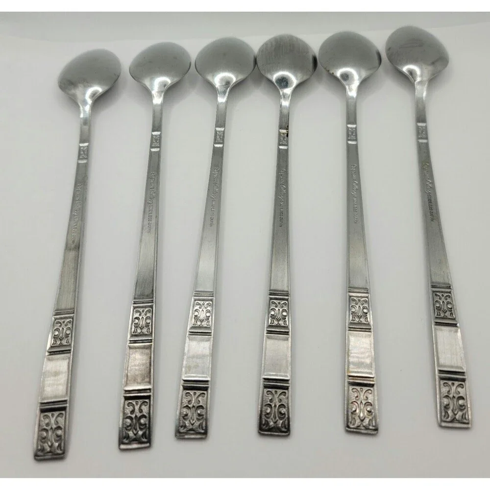 Supreme Cutlery 6 Pc Set Iced Tea Spoons Stainless Japan